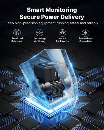 Single Phase to 3-Phase Rotary Converter, 2.5HP 7A 208-240V Input/Output Rotary Phase Converter - Expandable to Higher Horsepower for Heavy-Load Equipment
