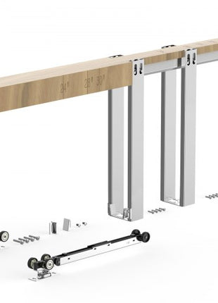 Pocket Door Frame Kit, for 24-30 in Wide 80 in High Door, Pocket Door Kit with Two-Way Soft Close Mechanism, Slide Smoothly Quietly, Easy to Install, Premium Galvanized Steel, for Living Room