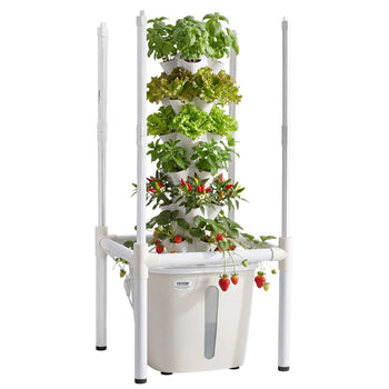 Hydroponic Tower, 30 Pods 6 Tiers Hydroponics Growing System Kit with LED Grow Light & App Control, Vertical Home Garden with 20L Water Tank & Pump, Planter for Indoor Herbs, Fruits, Vegetables