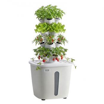 Hydroponic Tower, 20 Pods 4 Tiers Hydroponics Growing System Kit, Vertical Home Hydronic Garden with 20L Water Tank & Pump, Planter Plants Germination Kit for Indoor Herbs, Fruits, Vegetables