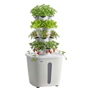 Hydroponic Tower, 20 Pods 4 Tiers Hydroponics Growing System Kit, Vertical Home Hydronic Garden with 20L Water Tank & Pump, Planter Plants Germination Kit for Indoor Herbs, Fruits, Vegetables