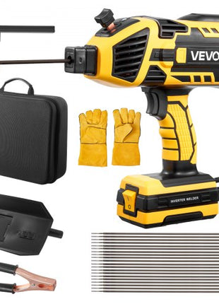 Portable Handheld Welding Machine, 20-140A Portable ARC Welder with 5-Level Current Adjustment & IGBT Inverter, 110V Handheld Stick Welder with Hot Start Function Fit for 1/16"-1/8" Welding Rods