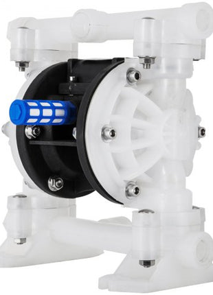 Air-Operated Double Diaphragm Pump, 1/2 in Inlet & Outlet, Polypropylene Body, 8.8 GPM & Max 120PSI, PTFE Diaphragm Pneumatic Transfer Pump for Petroleum, Diesel, Oil & Low Viscosity Fluids
