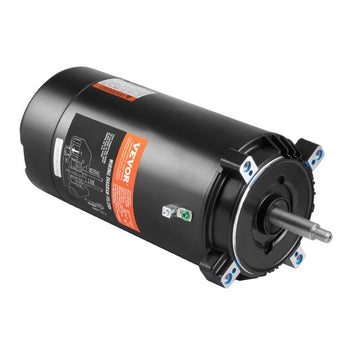 1.5 HP Pool Pump Motor, 56J Frame, 115V(13.6 Amps)/230V(6.8 Amps) 3450 RPM, 60Hz, 1.3 Service Factor, 90?F/250V Capacitor, CCW Rotation Round Flange Replacement Motor