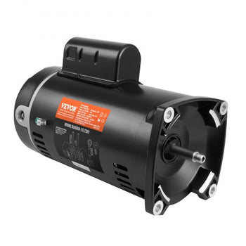 1.5 HP Pool Pump Motor, 56Y Frame, 115V((12.8 Amps))/230V(6.4 Amps) 3450 RPM, 60Hz, 1.1 Service Factor, 90?F/250V Capacitor, CCW Rotation Square Flange Replacement Motor