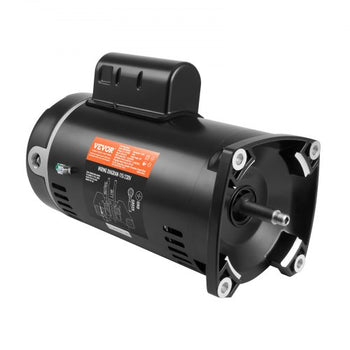 1 HP Pool Pump Motor, 56Y Frame, 115V(9 Amps)/230V(4.5 Amps) 3450RPM, 60Hz, 1.25 Service Factor, 90?F/250V Capacitor, CCW Rotation Square Flange Replacement Motor