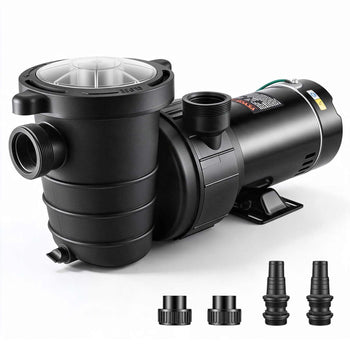 Above Ground Pool Pump, 1HP, 80 GPM Max. Flow Single Speed Swimming Pool Pump, 120V 3450 RPM 36 ft Max. Head Lift Pool Pump with Filter Basket, for Above Ground Pools Hot Tubs Spas