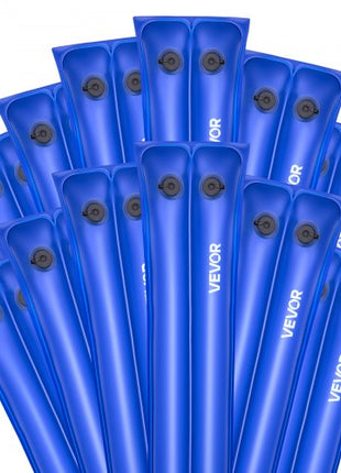 Pool Cover Water Bags, 12 Packs 10 Ft, Double Chamber Pool Cover Water Tubes, 0.4mm Thick PVC Bags Weights with Leakproof Screw Cap, for Inground Swimming-Pool Covers Winter Closing, Blue