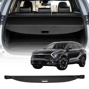 Retractable Cargo Cover, Premium Leather Texture Trunk Cover, Anti-Peeping Luggage Privacy Shield, Easy Installation Security Shade, Car Accessories, for Kia Sportage 2023-2025 5-Seater