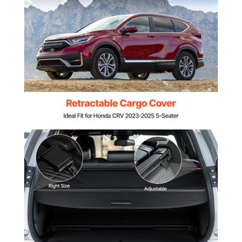 Retractable Cargo Cover, Upgraded Carbon Fiber Texture Trunk Cover, Anti-Peeping Luggage Privacy Shield, Easy Installation Security Shade Car Accessories, for Honda CRV 2023-2025 5-Seater