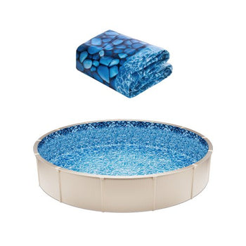 21-ft Round Above Ground Pool Liner, Overlap Pool Liners, Standard Gauge Vinyl, 48-to-54inch Wall Height, Designed for Steel Sided Above-Ground Swimming Pools