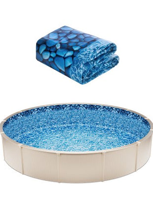 27-ft Round Above Ground Pool Liner, Overlap Pool Liners, Standard Gauge Vinyl, 48-to-54inch Wall Height, Designed for Steel Sided Above-Ground Swimming Pools