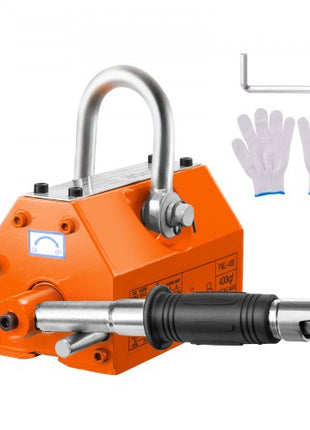 Magnetic Lifter, 880 lbs/400 kg Pulling Capacity, 2.5 Safety Factor, Neodymium & Steel, Lifting Magnet with Release, Permanent Lift Magnets, Heavy Duty Magnet for Hoist, Shop Crane, Block, Board