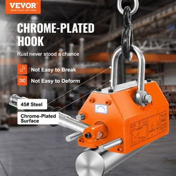Magnetic Lifter, 4400lbs/2000kg Pulling Capacity, 2.5 Safety Factor, Neodymium & Steel, Lifting Magnet with Release, Permanent Lift Magnets, Heavy Duty Magnet for Hoist, Shop Crane, Block, Board