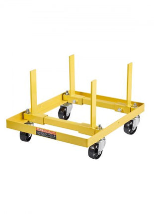 Engine Stand, 750 LBS Load Capacity Engine Motor Stand with Adjustable Width & Length, Heavy-Duty Steel Motor Holder with 4 Swivel Casters and 2 Ratchet Straps, Suitable for Most Engines