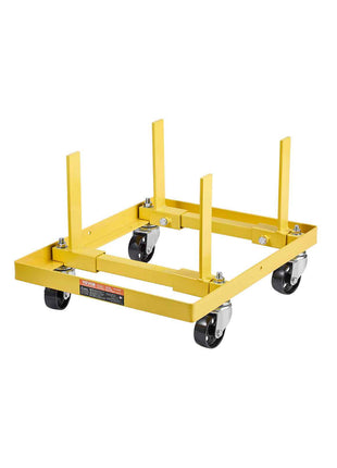 Engine Stand, 750 LBS Load Capacity Engine Motor Stand with Adjustable Width & Length, Heavy-Duty Steel Motor Holder with 4 Swivel Casters and 2 Ratchet Straps, Suitable for Most Engines
