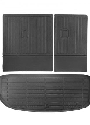 Cargo Mats Compatible with Hyundai Palisade 2020-2024, Custom Fit TPE Cargo Liner Set for SUVs, Trunk and Rear Back Seat Protector Replacement, Black, Trunk Mat and Backrest Mats
