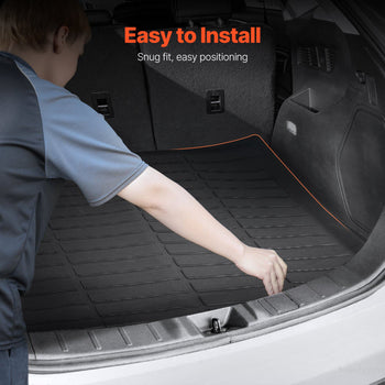 Cargo Mat Compatible with Ford Edge 2015-2024 & Ford Edge ST 2020-2024, Precise Fit Trunk Mat for SUVs, TPE Trunk Protector Replacement, Black (1PCS)