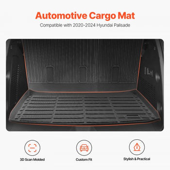 Cargo Mats Compatible Chevrolet Tahoe & GMC Yukon 2021-2024, Custom Fit TPE Cargo Liner Set for SUVs, Trunk and Rear Back Seat Protector Replacement, Trunk Mat and Backrest Mats