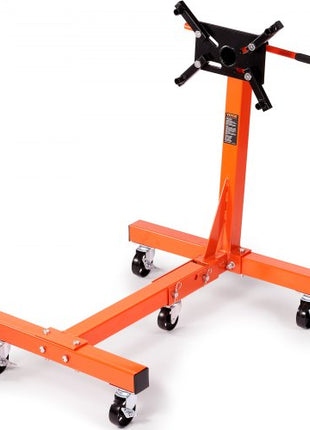 Engine Stand, 1500 lbs (3/4 Ton) Rotating Engine Motor Stand with 360 Degree Adjustable Head, Cast Iron Folding Motor Hoist Dolly, 5-Caster, 4 Adjustable Arms, for Vehicle Maintenance