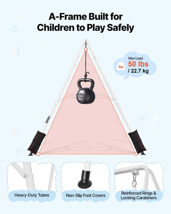 Toddler Swing and Jumper, 2 in 1 Swing Set and Bouncer, Soft Cushion with Foldable A-Frame Metal Stand, Heavy-Duty Thick Ropes, Easy to Install and Store, for Indoor or Outdoor Play, Gray