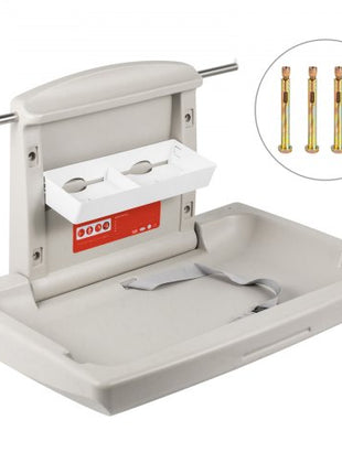 Horizontal Baby Changing Table Wall-mounted Baby Diaper Changing Station Vertical Fold Down Baby Changing Table