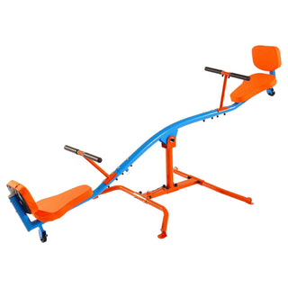 Kids Seesaw, 300 lbs Load Capacity, Sit and Spin Teeter Totter with Easy-Grip Handles, Kids Outdoor Playground Equipment, Outside Toys, Swiveling 360 Degrees Rotating for Children Aged 3+
