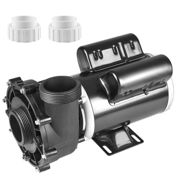 2 Speed SPA Pump, 48-Frame, AC 110-120V Hot Tub SPA Pump, 1.5HP/150GPM/42.65ft High Speed or 0.46HP/70GPM/9.18ft Low Speed, 2" Port 90° Rotational Interface for Hot Tub, Tested to UL Standards