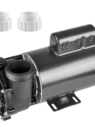 2 Speed SPA Pump, 56-Frame, AC220-240V Hot Tub SPA Pump, 3HP/200GPM/65.61ft High Speed or 0.4HP/100GPM/16.07ft Low Speed, 2" Port 90° Rotational Interface for Hot Tub, Tested to UL Standards