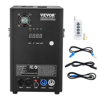 Cold Spark Machine, 700W Output Fireworks Controller, 6.6-16.4ft Adjustable Height, with Advanced DMX System,LED Screen,Portable Handle,HeavyDuty Aluminum Alloy for Stage DJ Wedding Event,Party