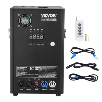 Cold Spark Machine, 700W Output Fireworks Controller, 6.6-16.4ft Adjustable Height, with Advanced DMX System,LED Screen,Portable Handle,HeavyDuty Aluminum Alloy for Stage DJ Wedding Event,Party