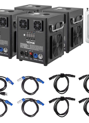 Stage Equipment Special Effect Machine, 500W 4pcs Stage Effect Machine with Wireless Remote Control, Smart DMX Control Stage Equipment Showing Machine for Wedding, Musical Show