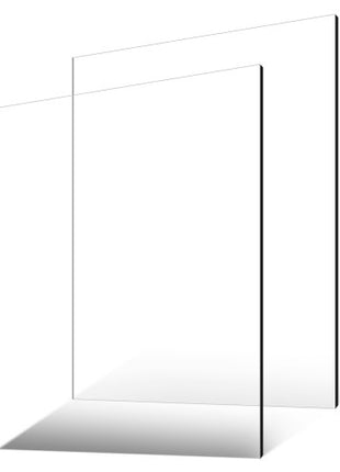 Plexiglass Acrylic Sheet, 2-Pack Plastic Sheets, 24 x 36 Inch 1/4 Inch Thick Clear Plastic Cast Transparent Glass for Crafting Projects, Replacement Picture Frame Glass, DIY Display, Easy to Cut