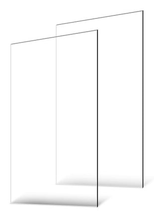 Plexiglass Acrylic Sheets, 2-Pack Plastic Sheet, 24 x 48 Inch 1/8 Inch Thick Clear Plastic Cast Transparent Glass for Crafting Projects, Replacement Picture Frame Glass, DIY Display, Easy to Cut
