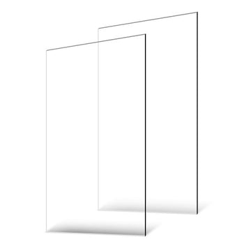 Plexiglass Acrylic Sheets, 2-Pack Plastic Sheet, 24 x 48 Inch 1/8 Inch Thick Clear Plastic Cast Transparent Glass for Crafting Projects, Replacement Picture Frame Glass, DIY Display, Easy to Cut
