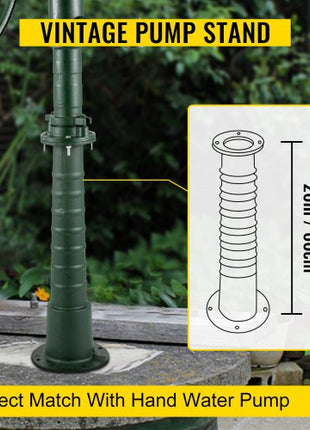 Antique Hand Water Pump Stand Pitcher Pump Stand Cast Iron Well Pump Stand with Pre-set 0.5\" Holes for Easy Installation Old Fashion Pitcher Hand Pump Stand for Home Yard Pond Garden Outdoors G