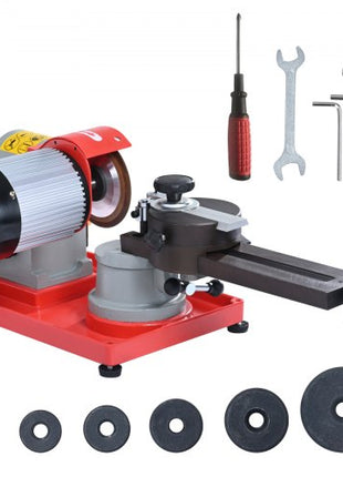 Circular Saw Blade Sharpener, 370W 3600RPM Rotary Angle Mill Grinder, Saw Blade Grinding Sharpening Machine with 6 Saw Centerings, 5-inch Grinding Wheel for Carbide Tipped Saw Blades