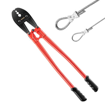 30" Hand Swager, Swaging Tool for 5/32", 1/4" and 5/16" Wire Rope Cable