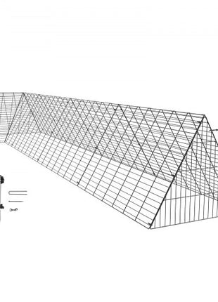 Chicken Tunnels, 157.5 x 39.4 x 24.2 inch(LxWxH) Chicken Tunnels for Yard, Portable Chicken Tunnels for Outside with Corner Frames, Chicken Coop Run, Suitable for Chickens, Ducks, Rabbits