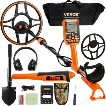 Waterproof Metal Detector, 12" Coil, Professional Rechargeable Gold Detector, 39-50 in Adjustable with LCD 7 Modes Advanced DSP Chip Bluetooth Headset, IP68 for Detecting Gold Treasure Hunting
