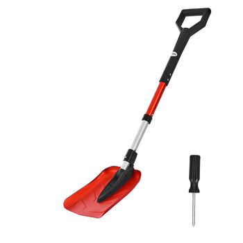 Snow Shovel for Driveway, 9 in Foldable Snow Shovel with D-shaped Handle, , 36-40 in Adjustable, Lightweight Aluminum Alloy Snows Removal Tool, Reduce Back Strains for Garden Car Camping