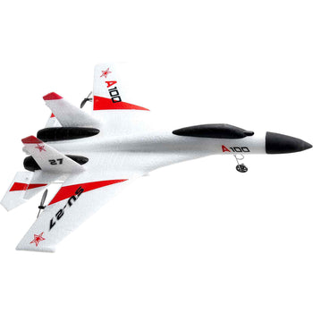 RC Plane, 2.4GHZ 4 Channel Remote Control Airplane with 6-Axis Gyro Stabilizer, Ready to Fly Fighter Aircraft Plane Toy with 2 Batteries, Easy to Fly RC Glider for Adults Kids Beginners Boys