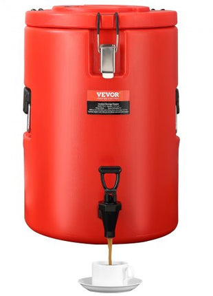 Stainless Steel Insulated Beverage Dispenser, 4.5 Gallon 17.2 Liter, Thermal Hot and Cold Drink Server Dispenser with Spigot Handle, Food-grade for Hot Tea Coffee Water Restaurant Drink Shop