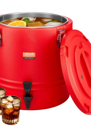 Insulated Beverage Dispenser, 8 Gal/30.3L Thermal Hot and Cold Drink Server Dispenser with Spigot, Food-Grade Cooler Jug with 304 Stainless Steel Interior, for Tea Coffee Restaurant Outdoor