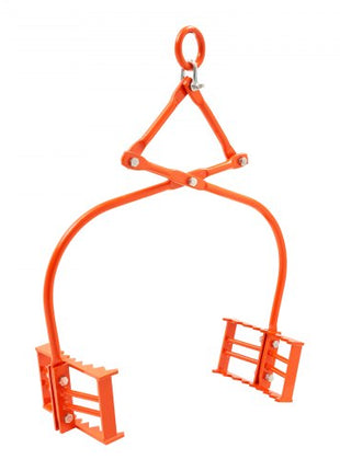24in Stone Lifting Tongs, 2-Claw Rock Tongs, Heavy Duty Steel Log Tongs, 1100LBS Lifting Capacity, Swivel Log Grapple, Serrated Claw Design, Easy Chain Hook up Tongs for Stone Blocks & Marble