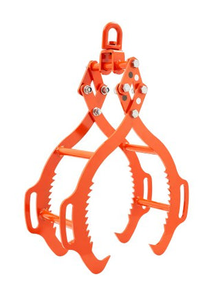 28in Log Lifting Tongs, 4-Claw Log Tongs, Heavy Duty Steel Log Grapple, 2650LBS Lifting Capacity, Swivel Log Graper Timber, Eagle Claw Design, Log Skidding Tongs for Trucks, Tractors, Forklifts