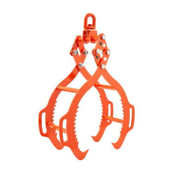 28in Log Lifting Tongs, 4-Claw Log Tongs, Heavy Duty Steel Log Grapple, 2650LBS Lifting Capacity, Swivel Log Graper Timber, Eagle Claw Design, Log Skidding Tongs for Trucks, Tractors, Forklifts