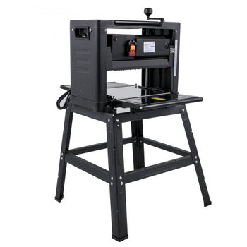 Thickness Planer 12.5 inch Wood Planer Foldable 1500W Thickness Planer Woodworking 315\"/min Feed Rate Double Cutter Benchtop Thickness Planer with Dust Exhaust Interface Stand for Woodworking