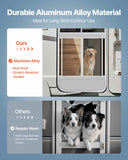 RV Screen Door Protector, 24 x 26 inch Door Grille, Easy to Install and Disassemble, Reinforced Breathable Protective Mesh, Aluminum Alloy Camper RV Entry Protector for Pet Protection, White