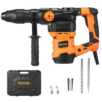 1-9/16 Inch SDS-Max Rotary Hammer Drill, 13Amp Corded Drills, Heavy Duty Chipping Hammers with Vibration Control & Safety Clutch, Electric Demolition Hammers Variable Speed, Power Tool For Concr